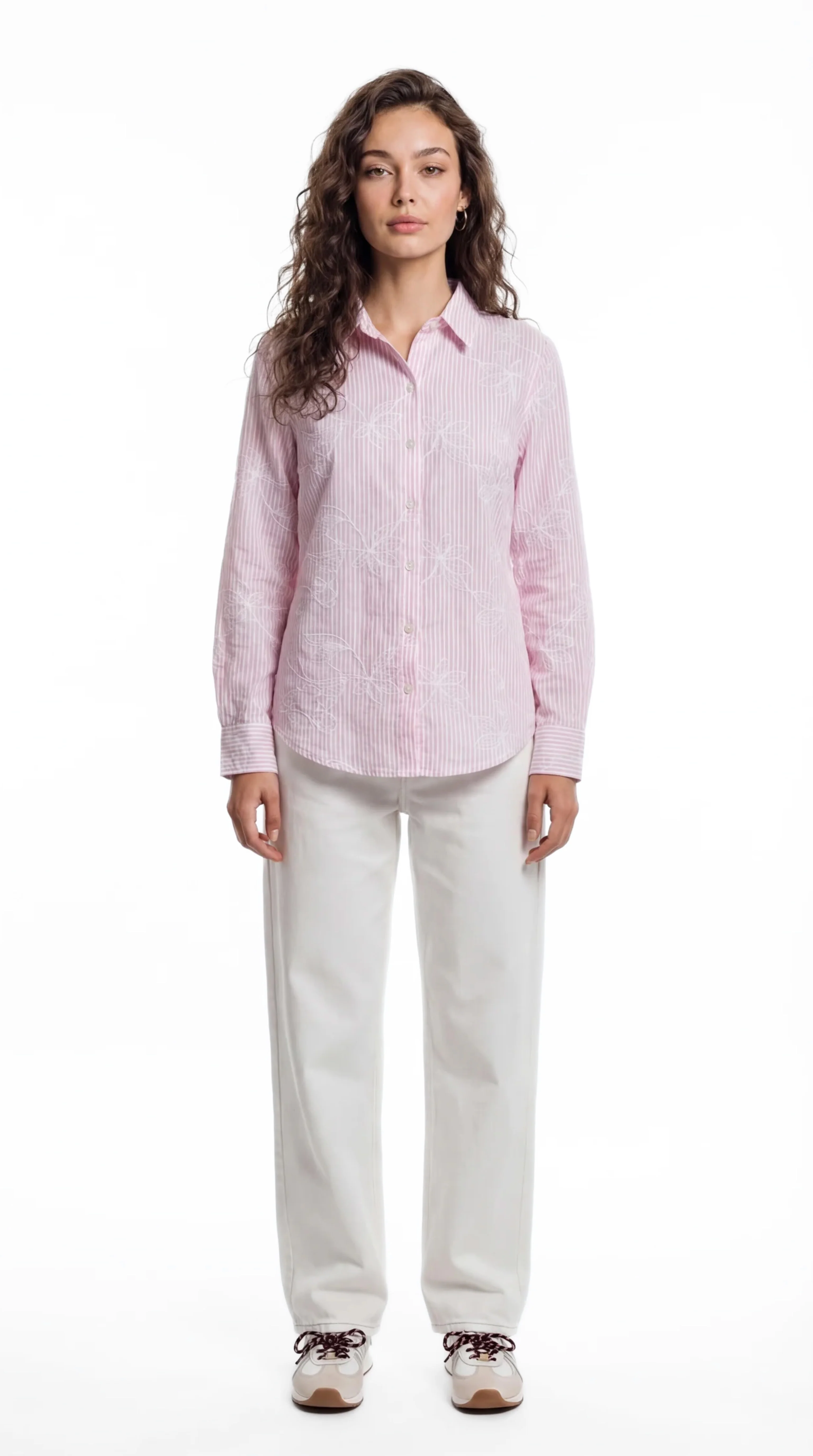 Floral Print Striped Shirt - Image 3