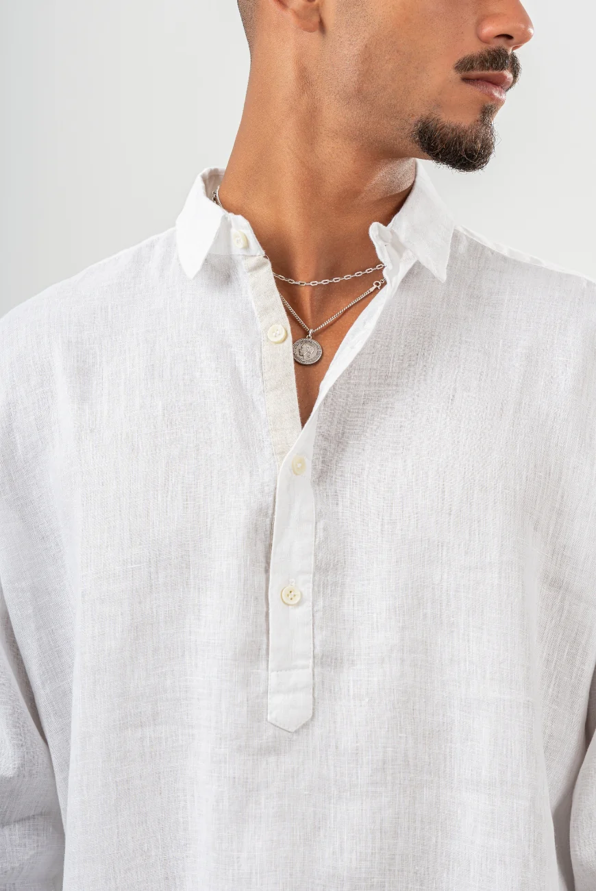Kaftan Linen Shirt - Image 4
