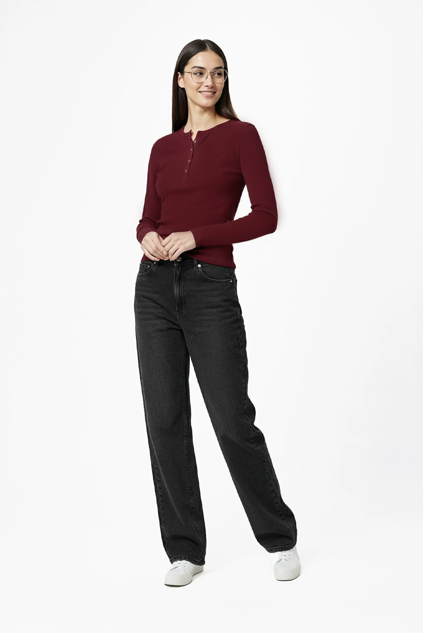 Long Sleeve Henley Top - Image 4