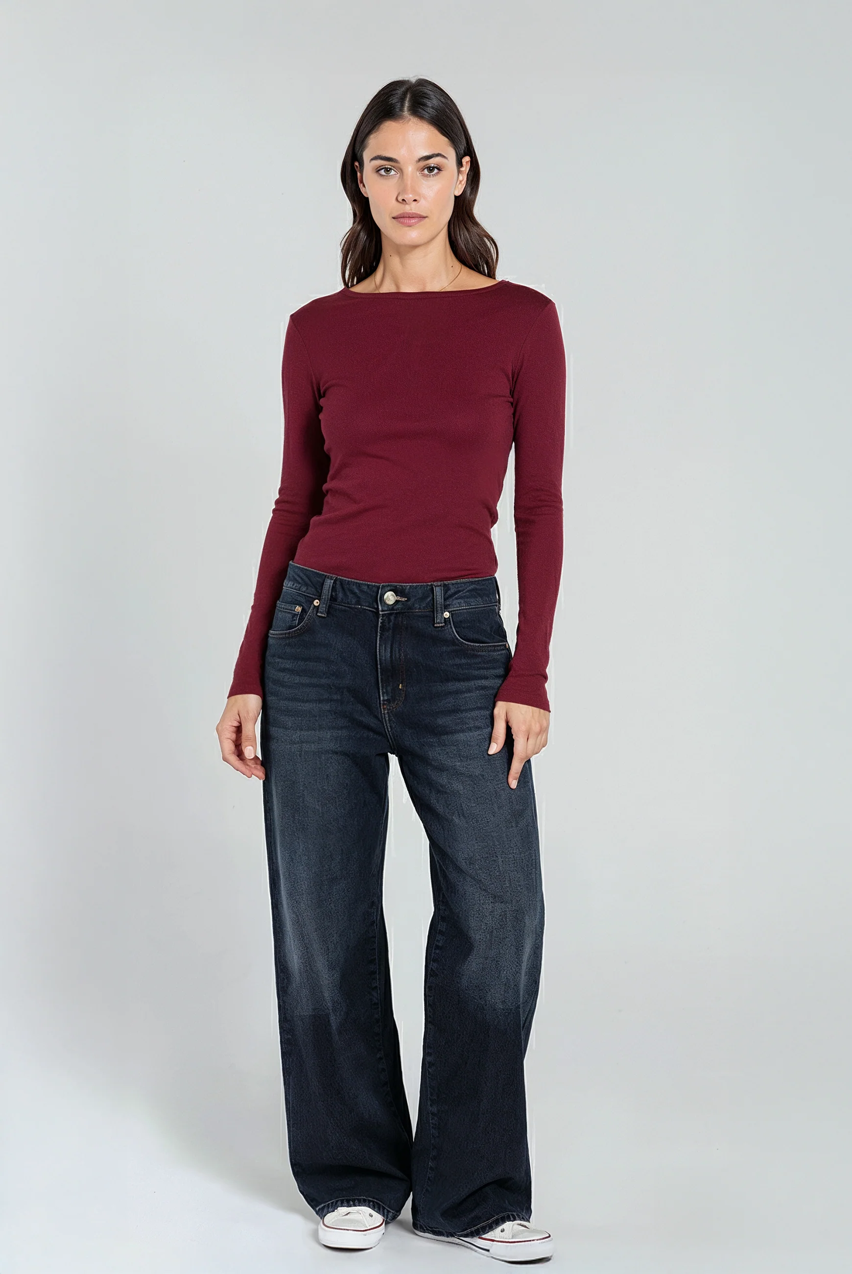 Long Sleeve Ribbed Top