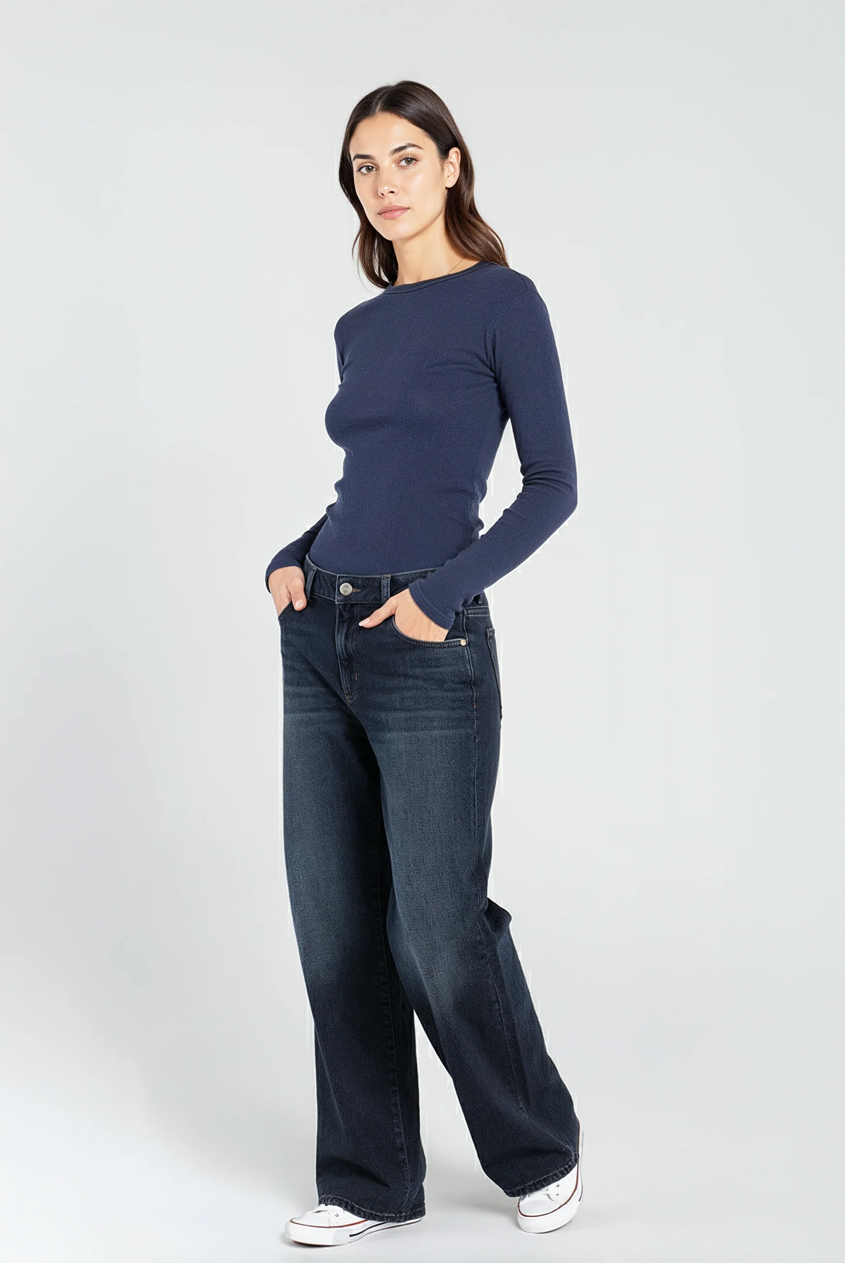 Long Sleeve Ribbed Top - Image 2