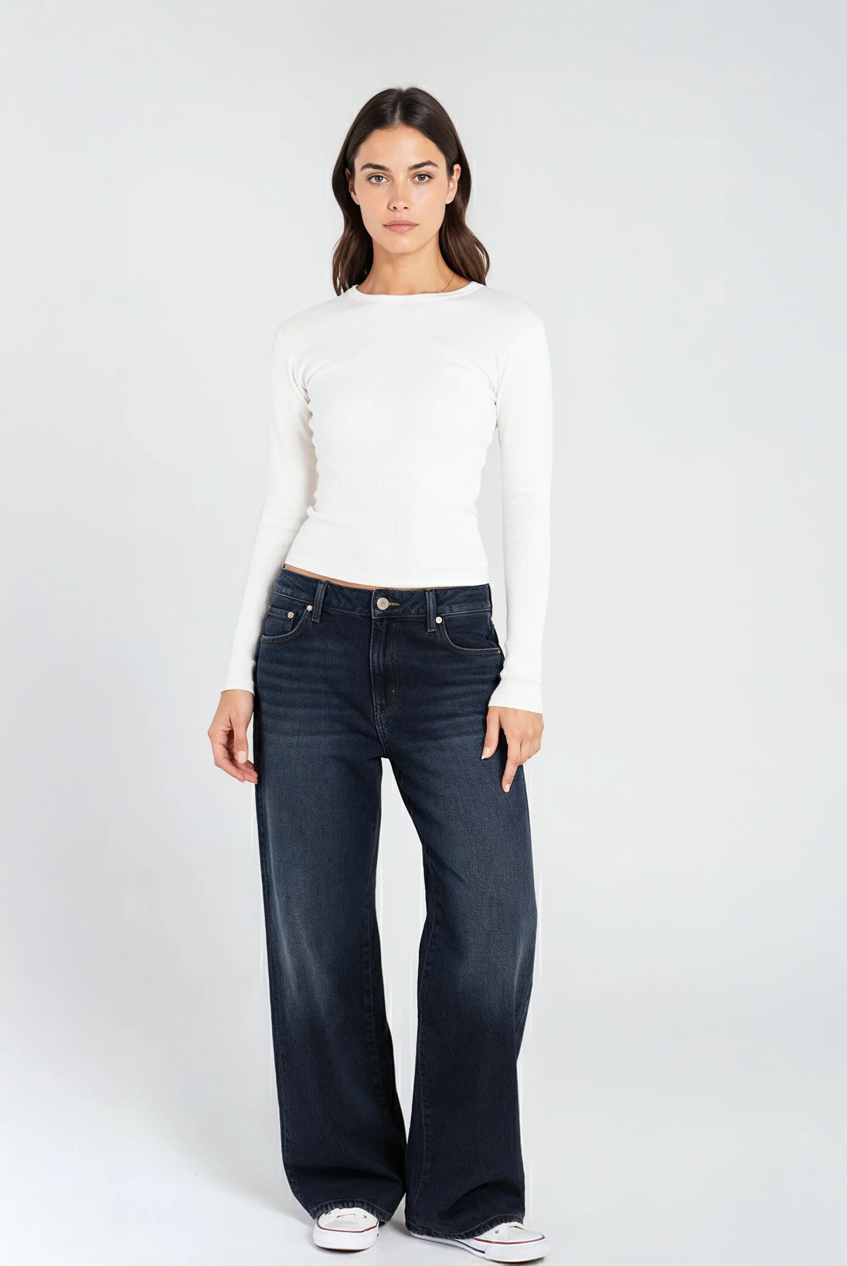 Long Sleeve Ribbed Top - Image 3