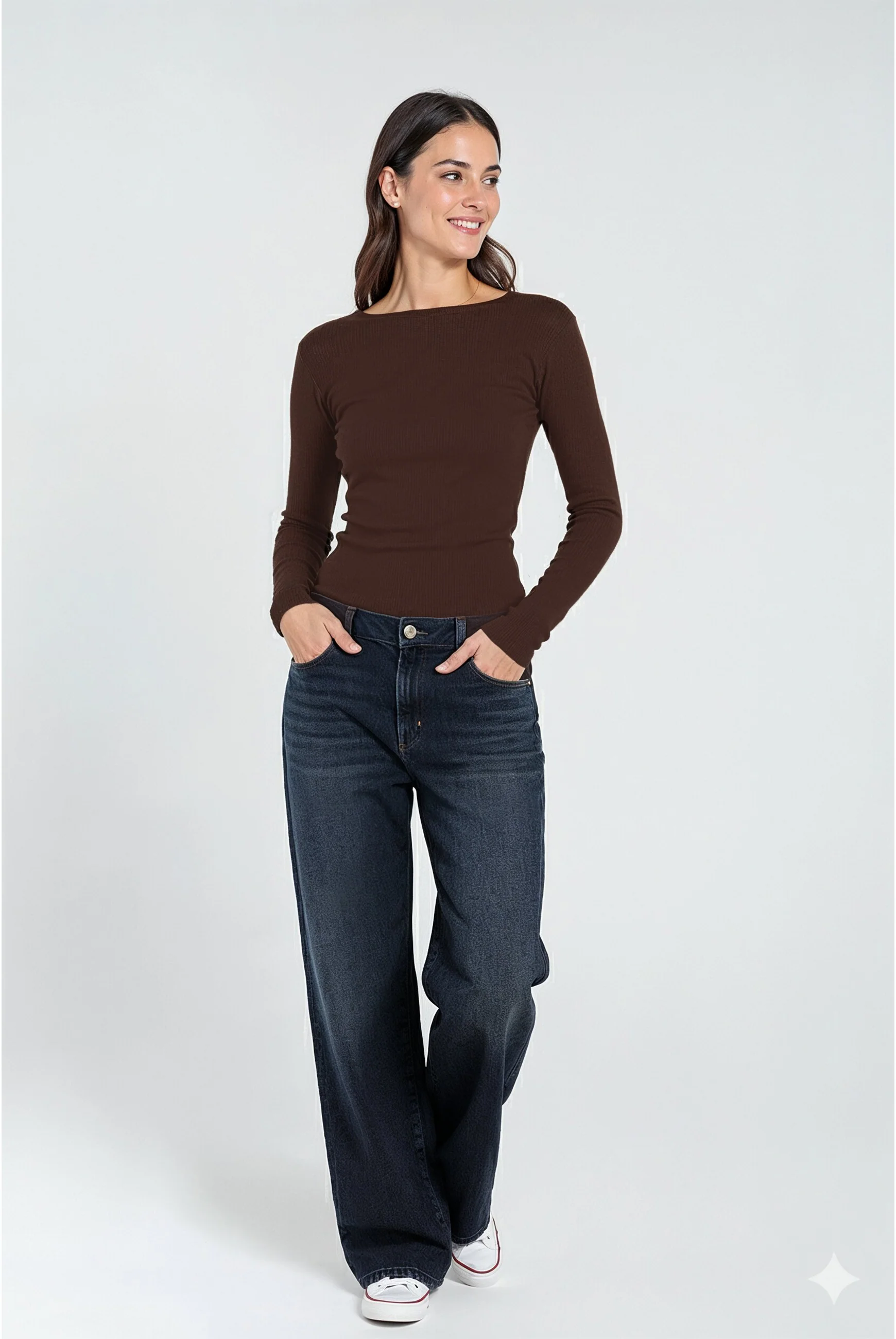 Long Sleeve Ribbed Top - Image 5