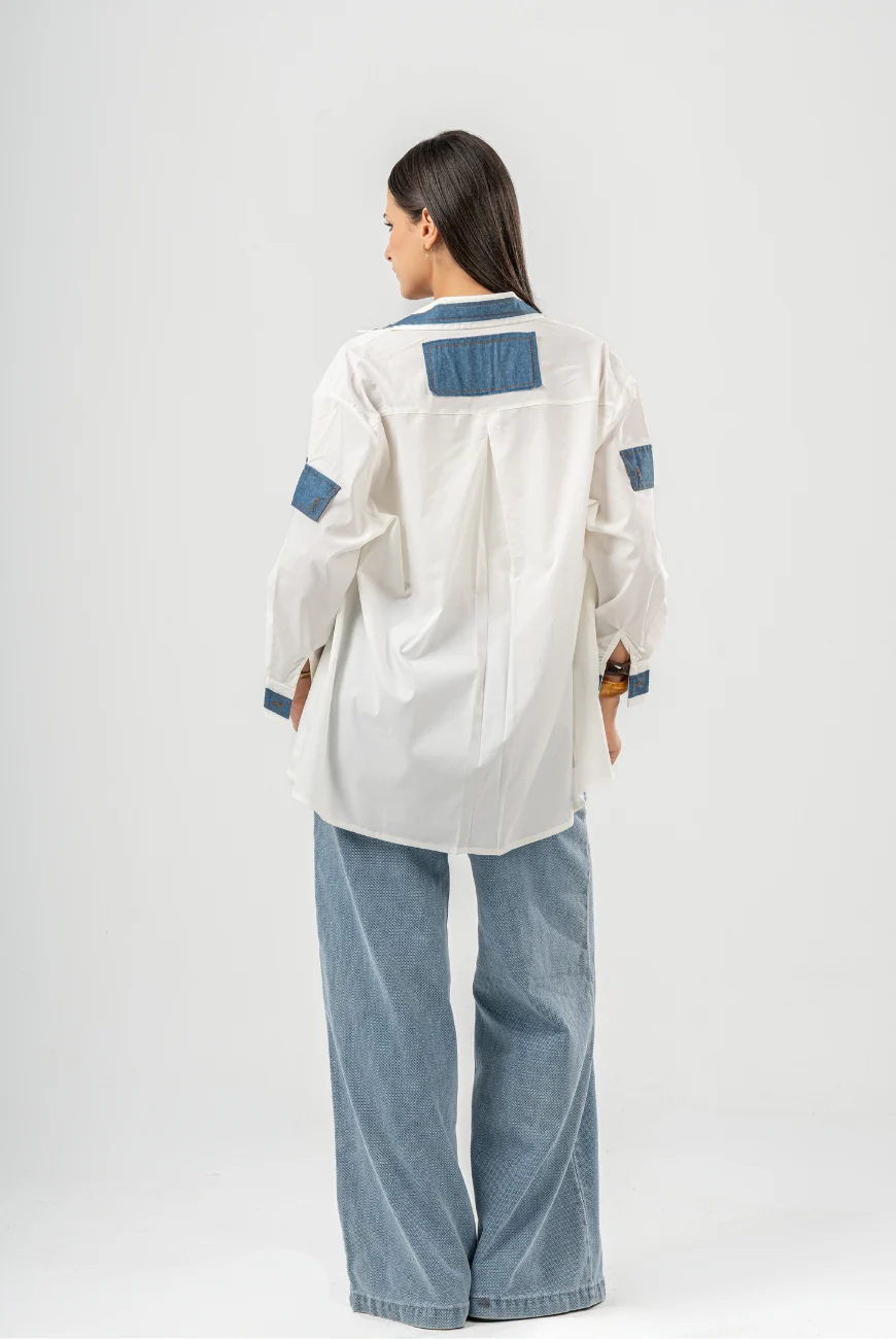 PoplinXdenim Shirt - Image 3