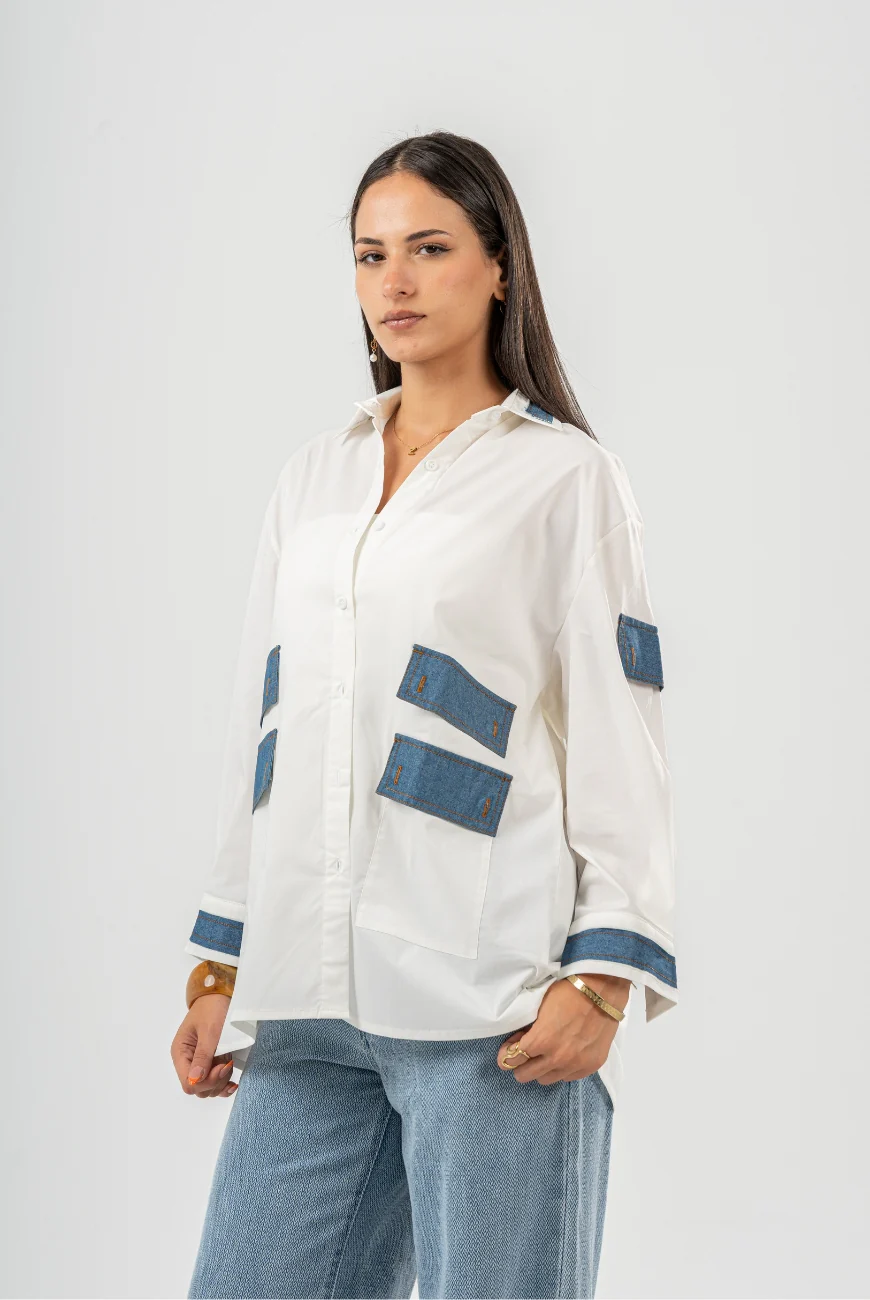 PoplinXdenim Shirt - Image 4