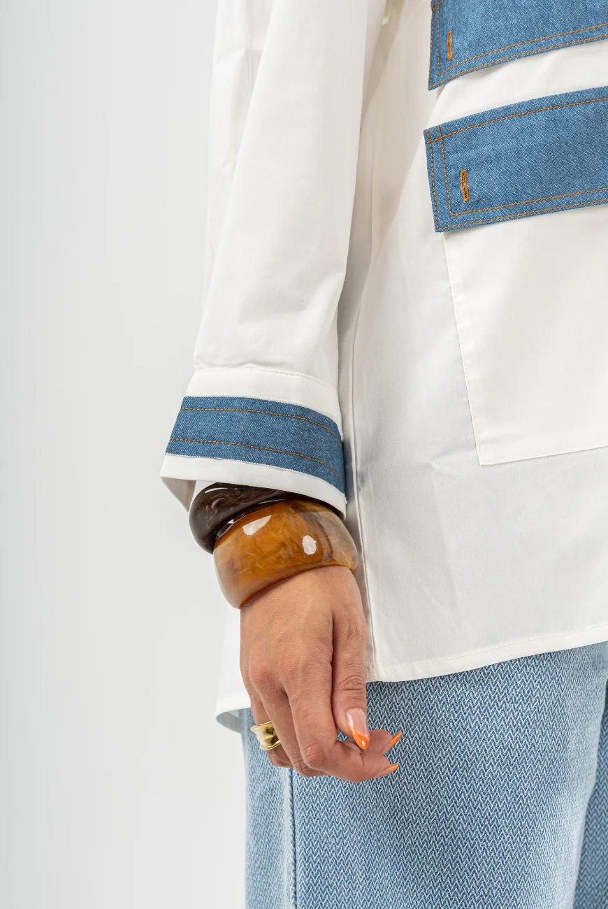 PoplinXdenim Shirt - Image 6