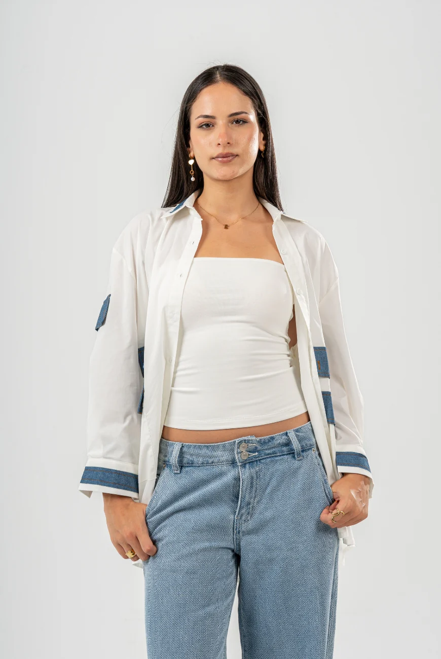 PoplinXdenim Shirt - Image 7