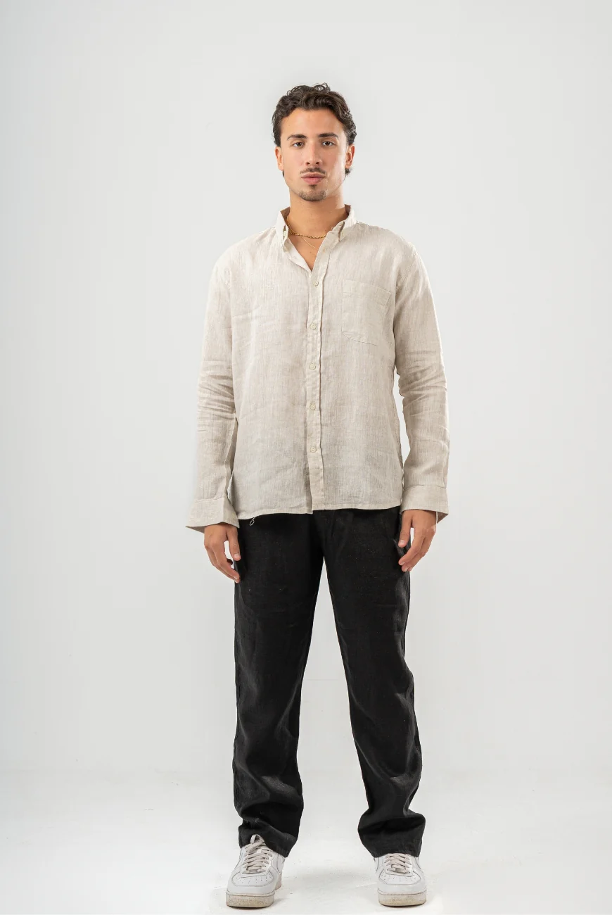 Pure Linen Trousers - Image 3